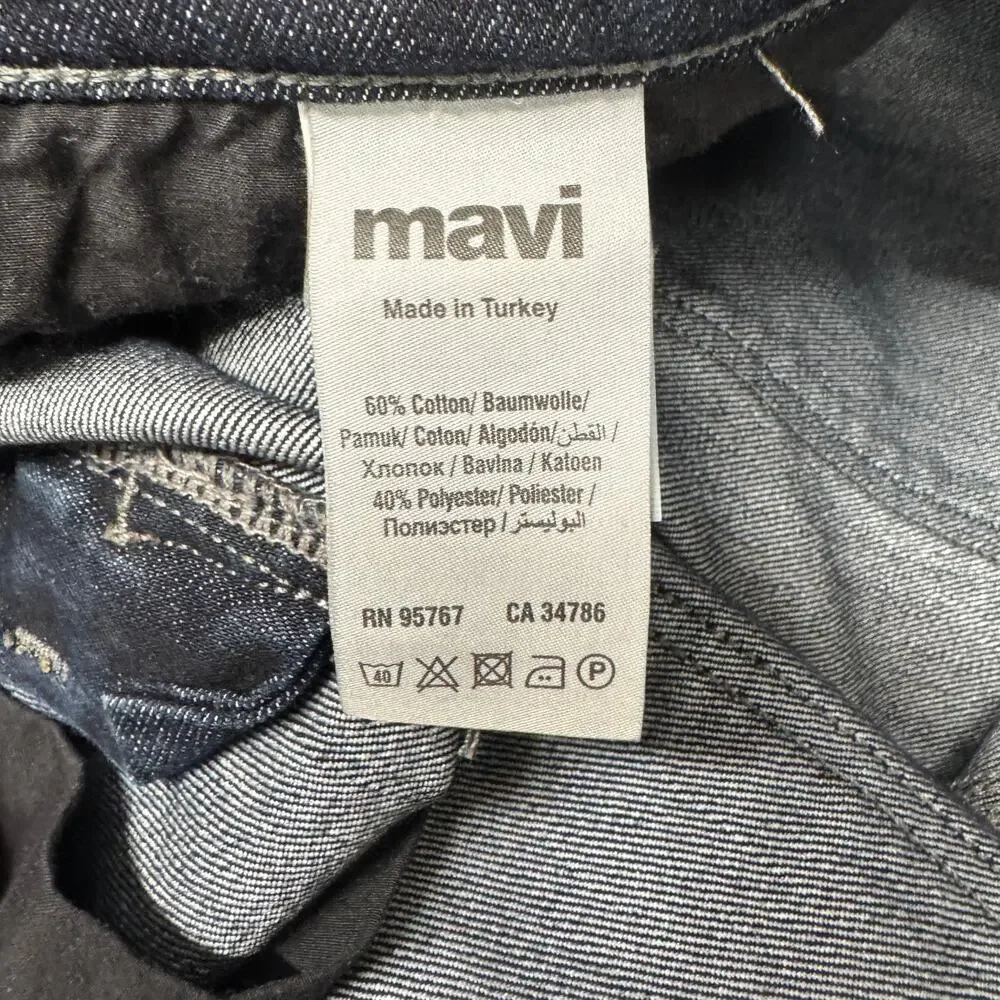 Mavi Jeans Mens 36x32 (36x31 ACTUAL) Matt Relaxed‎ Straight Leg Dark Wash Denim